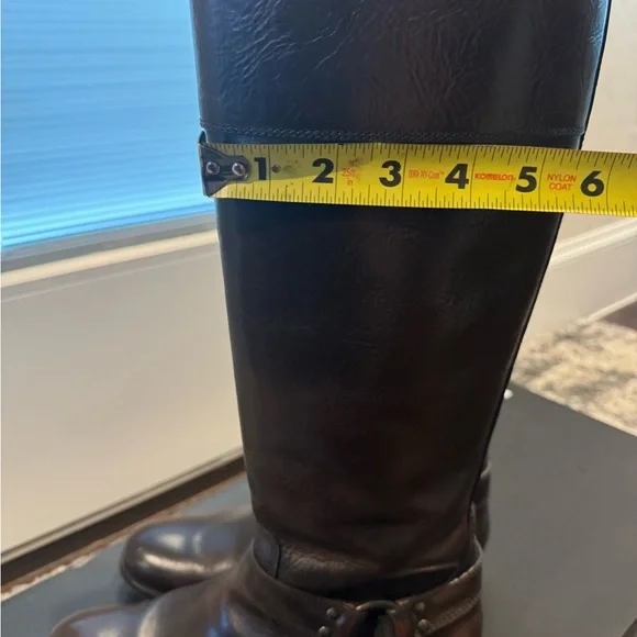 Frye Dark Brown Leather Tall Boots - Picture 11 of 12